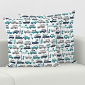 surf trip // vacation surfing road trip california tropical fabric white blues