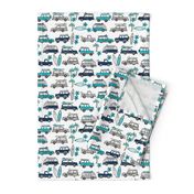 surf trip // vacation surfing road trip california tropical fabric white blues