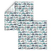 surf trip // vacation surfing road trip california tropical fabric white blues