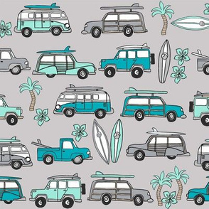 surf trip // vacation surfing road trip california tropical fabric grey