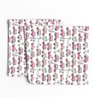 surf trip // vacation surfing road trip california tropical fabric white pink