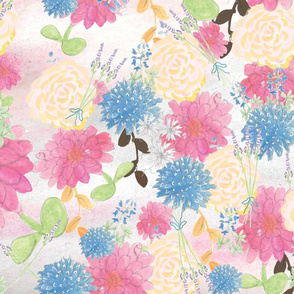 Floral Watercolor Fabric