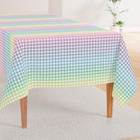 pastel rainbow gingham, 1/2" squares