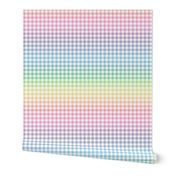 pastel rainbow gingham, 1/2" squares