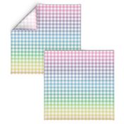 pastel rainbow gingham, 1/2" squares