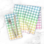 pastel rainbow gingham, 1/2" squares