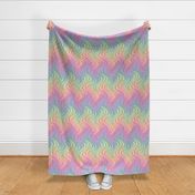 swirling rainbow stripes - pastel