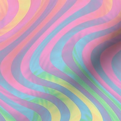 swirling rainbow stripes - pastel