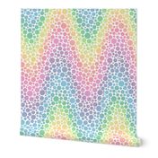 rainbow chevron dots - pastel