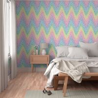 rainbow chevron dots - pastel