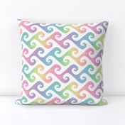 6" rainbow waves - pastel