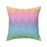 rainbow sea - pastel