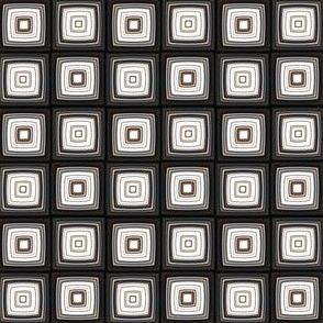 Black White and Brown Retro Squares © 2011 Gingezel 