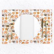 4" Fall Pumpkin Spice // White