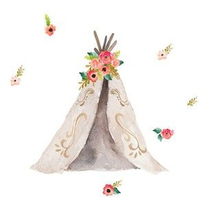 6" quilting block for Floral Dreams Teepee