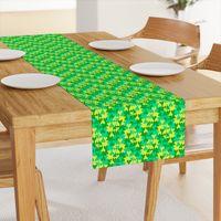 Turquoise Lemon and Shamrock Green Tessellating Hearts