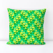 Turquoise Lemon and Shamrock Green Tessellating Hearts