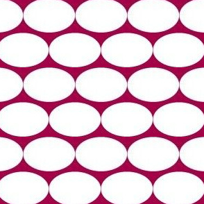 Raspberry Oblong Polka Dot
