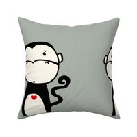 Monkey plush pillow