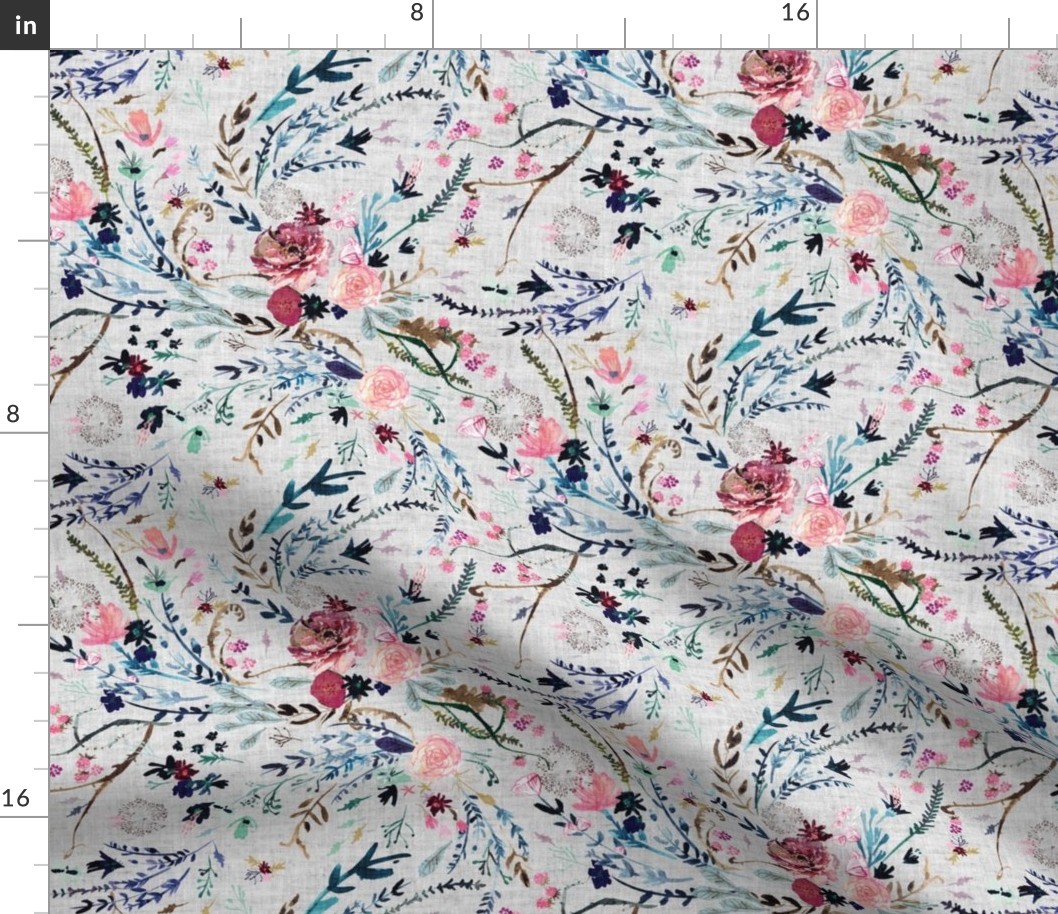 Fable floral (MED) (grey)