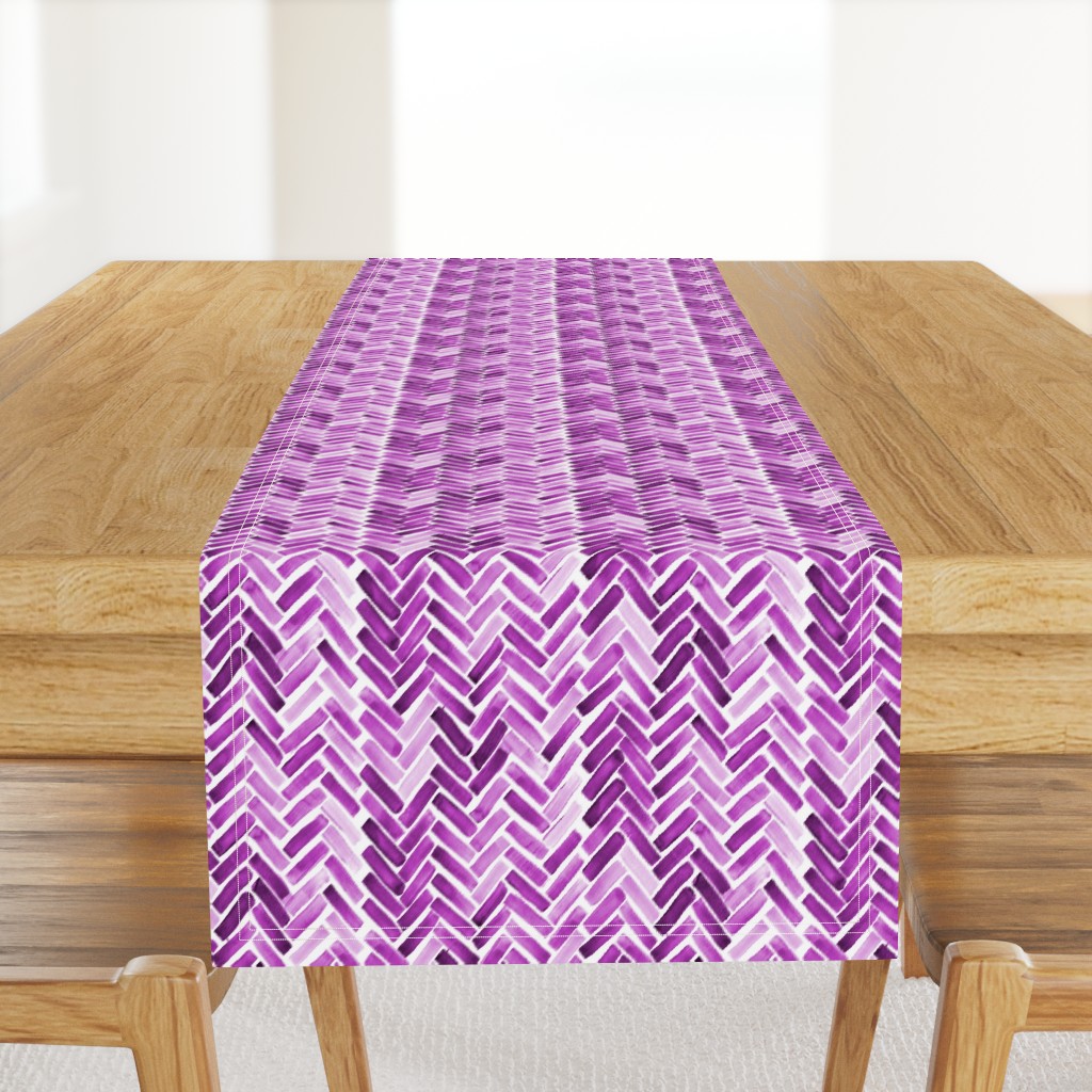 Purple watercolor herringbone