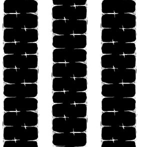 Scribble Goth - Cross Stripe 3 in black