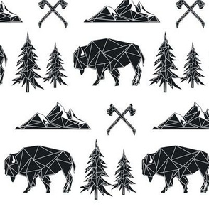 Bison - Tribal Geometric Buffalo GingerLous