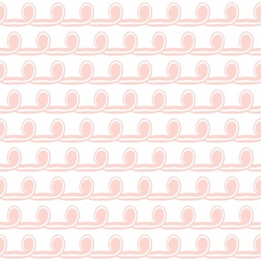 Small Groovy Stripe pink on white