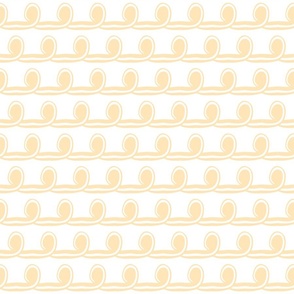 Small Groovy Stripes yellow on white