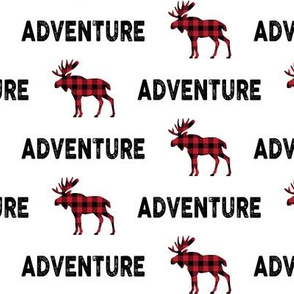 Adventure Moose - Black + Red Plaid Buffalo Check Boys Bedding Ginger Lous