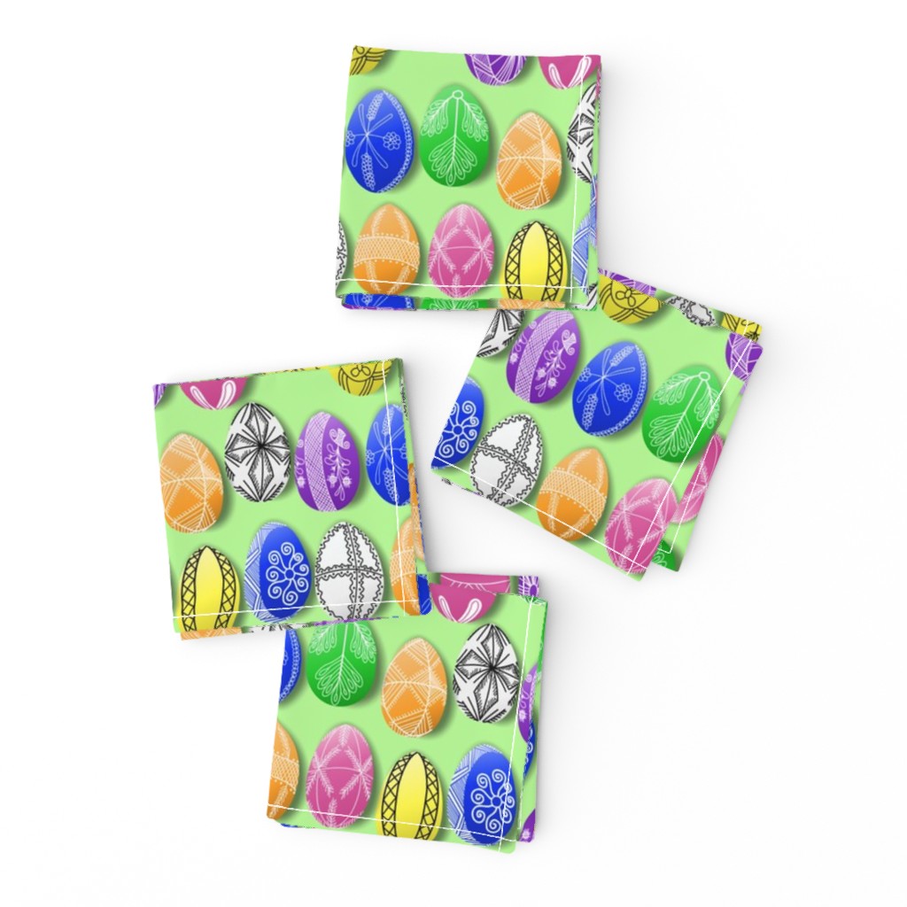 polish easter eggs on green small