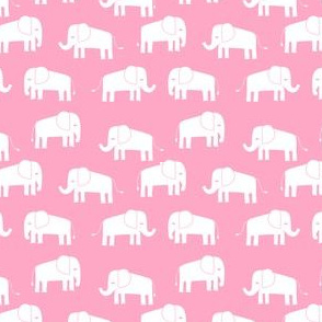 elephant fabric // - elephants, elephant, baby, nursery, cute elephant design - pink