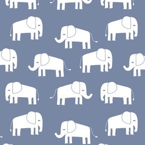 elephant fabric // - elephants, elephant, baby, nursery, cute elephant design - stonewash 