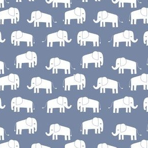 elephant fabric // - elephants, elephant, baby, nursery, cute elephant design - stonewash 