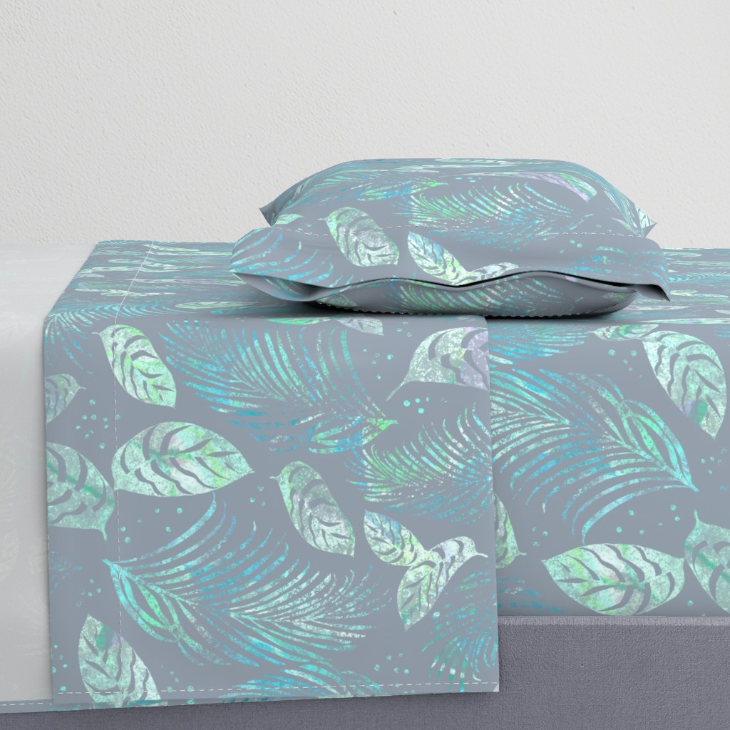 Windward Batik Aqua on Gray 150L