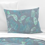 Windward Batik Aqua on Gray 150L