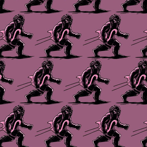 Sasquatch Pink Lawn Flamingo: A Playful Cryptid Pattern