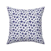 3" Navy Stars // White