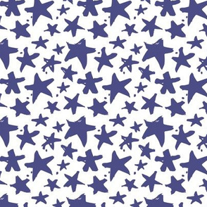 3" Navy Stars // White