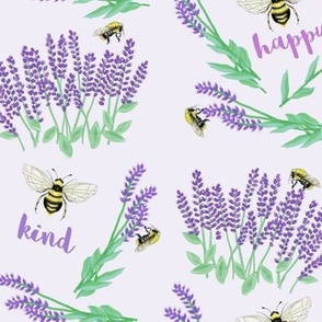 Bees And Lavender - Bee Happy