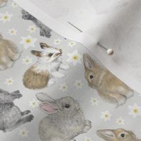 Bunny Rabbit Flower Field - Tiny