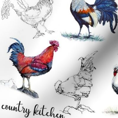 Roosters in the Kitchen