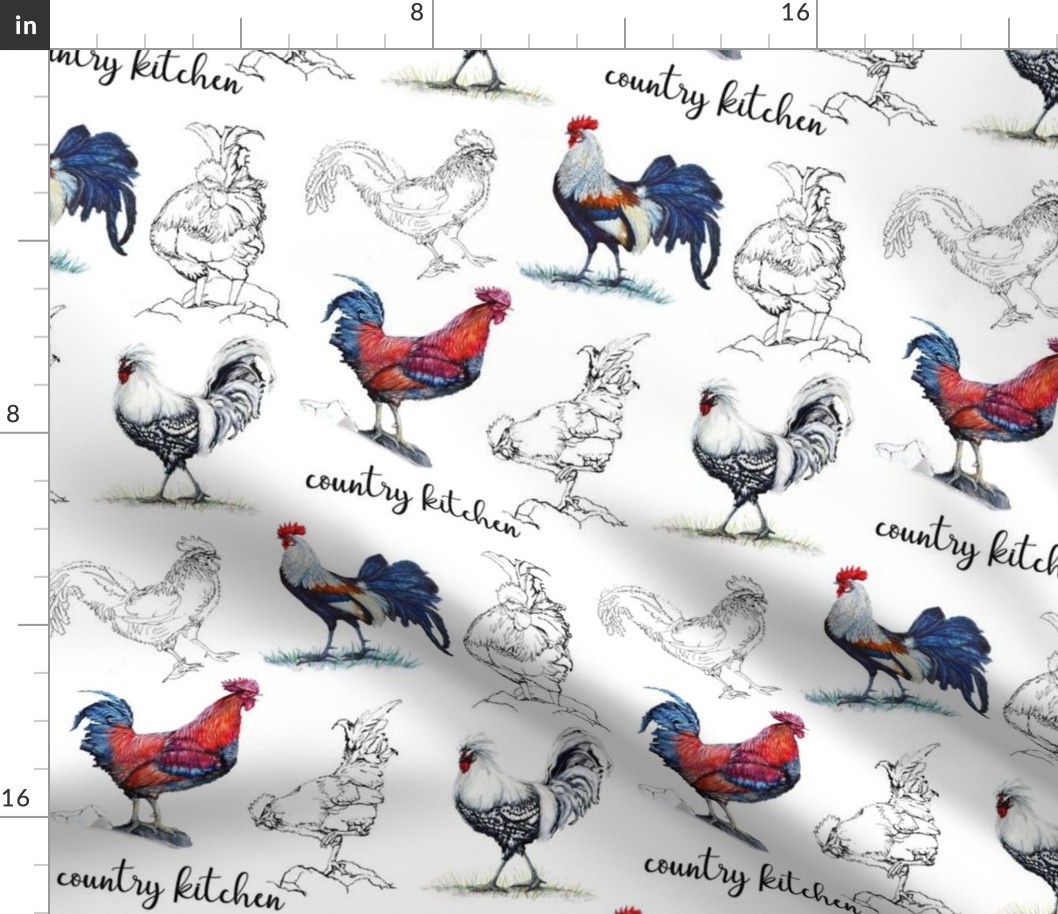 Roosters in the Kitchen