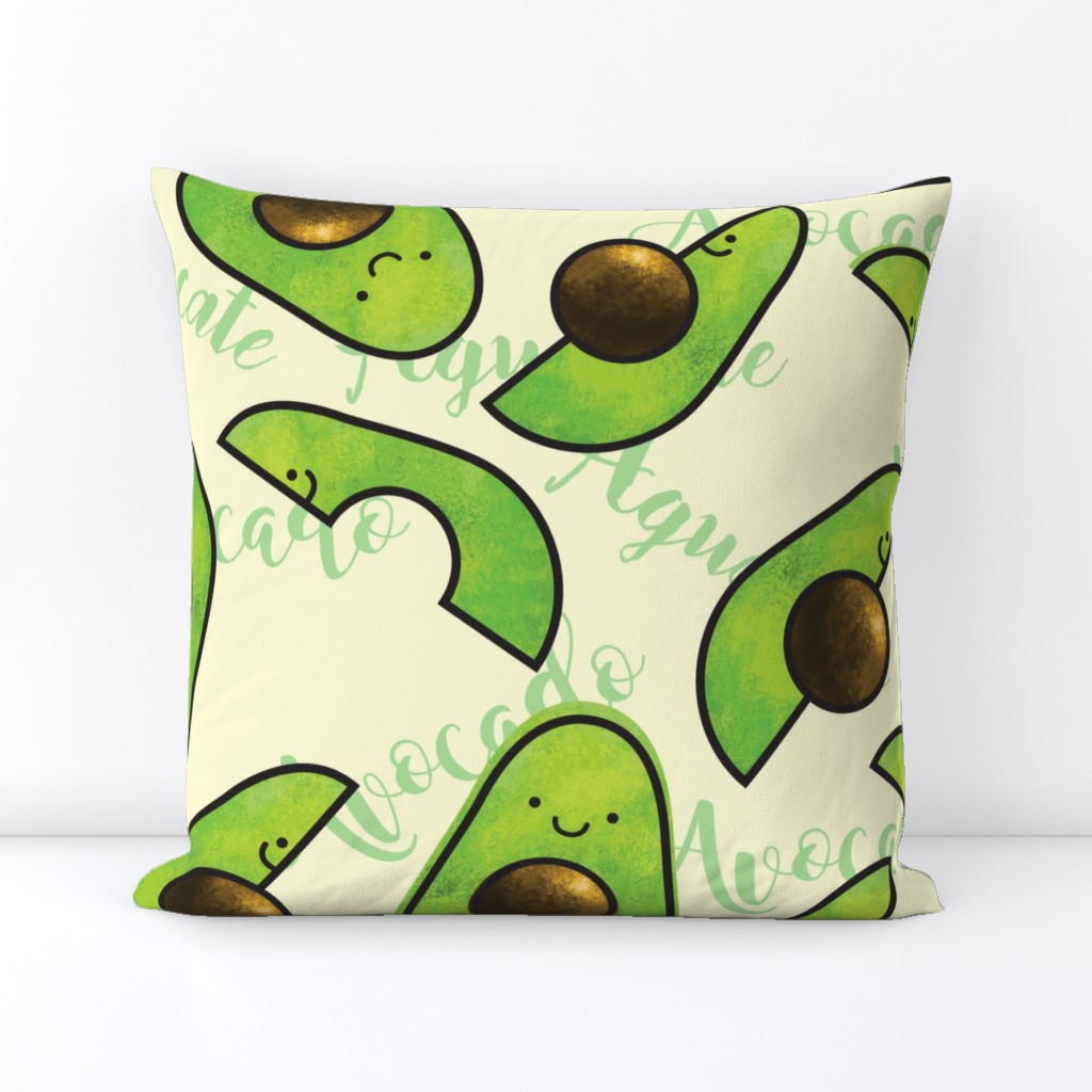 AVOCADO AGUACATE SEAMLESS PATTERN