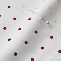 Polka Dots #4 - Burgundy on White