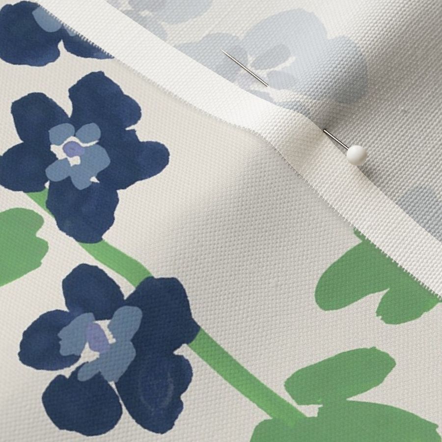 Flower garden (Blues and yellow) Fabric | Spoonflower