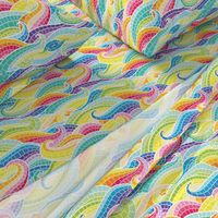 Rainbow mermaid wave