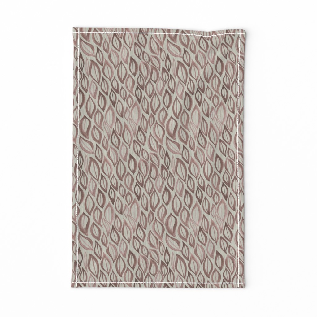 Hand drawn watercolor ikat - cacao brown