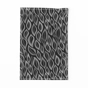 Hand drawn watercolor ikat - black and white