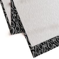 Hand drawn watercolor ikat - black and white